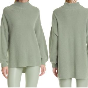 Alice and Olivia caprice drop shoulder tunic sweater in sage green